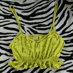 Light green crop tank top
